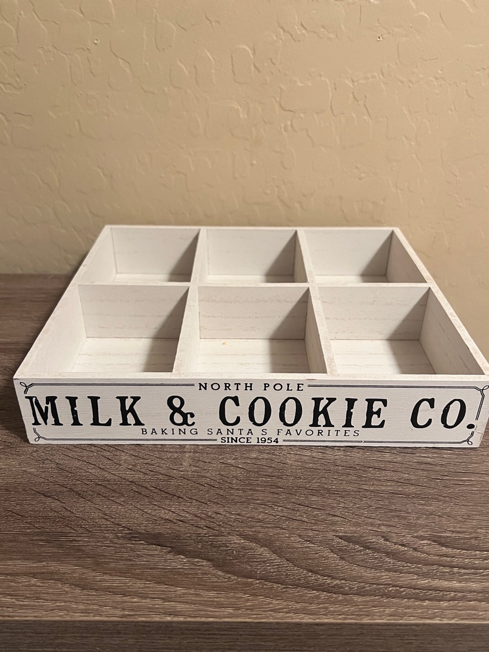 Target Bullseye Christmas Wood Crate North Pole Milk Cookie Company NWT